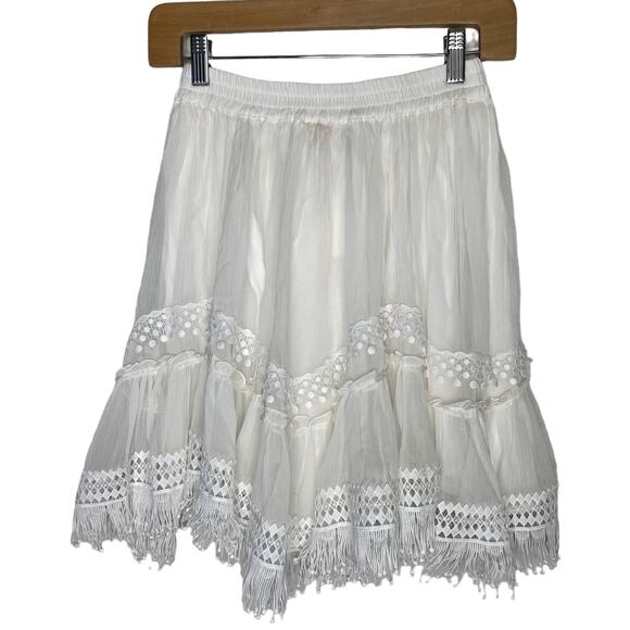 Rococo Sand Cia Off White Mini Skirt NEW size XS - Picture 5 of 9
